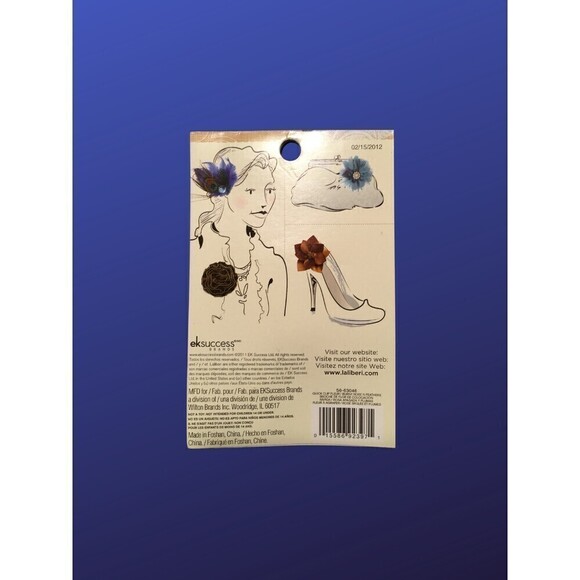 EK SUCCESS LALIBERI Clip and Pin for Hair/Shoes/Purse/Lapel/Hat, BLACK ROSE, NWT - Picture 2 of 2